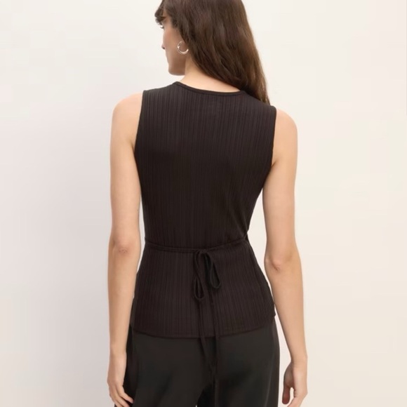 Everlane | Ribbed Wrap Top - Picture 2 of 3